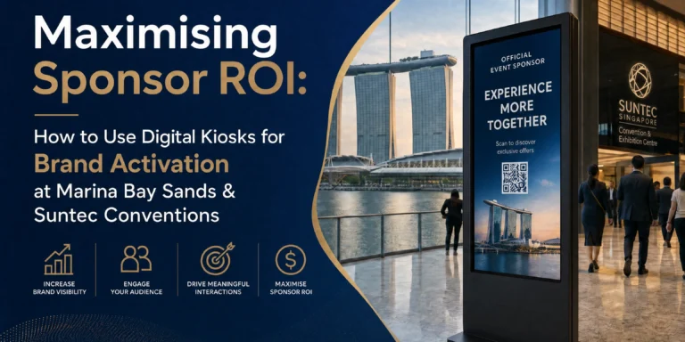 Maximising Sponsor ROI: How to Use Digital Signage Kiosks for Brand Activation at Marina Bay Sands & Suntec Conventions