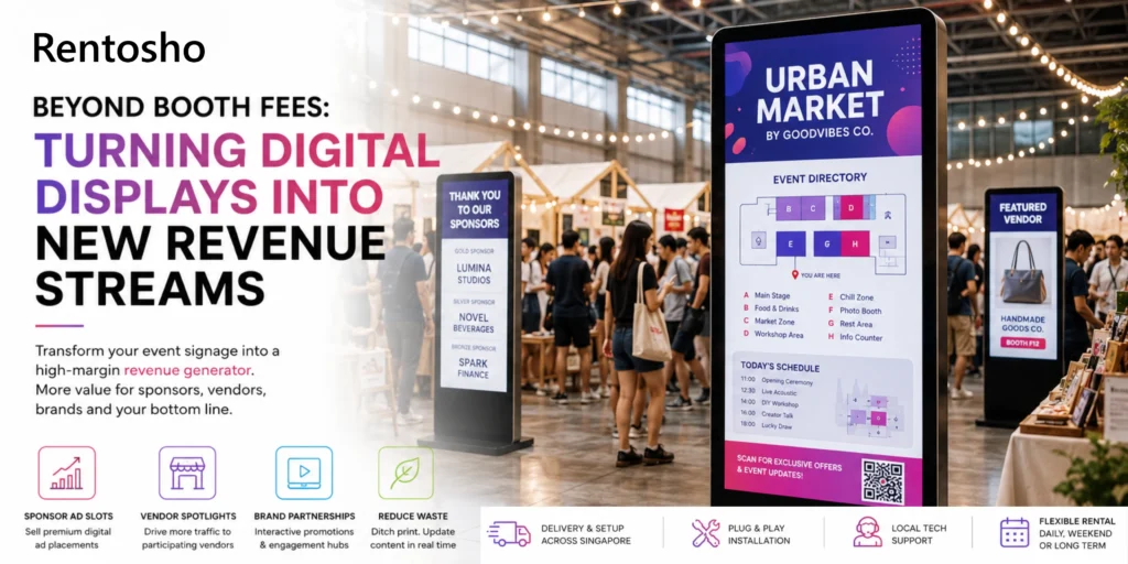 Beyond Booth Fees: Turning Digital Displays into New Revenue Streams for Singapore Pop-Up Events